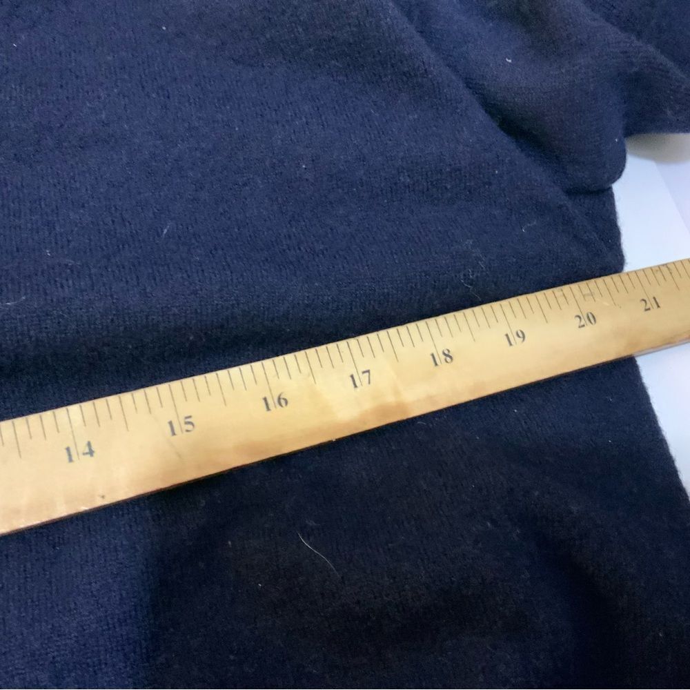 Vintage Brandini Blue 100% merino pure wool Pullover V Neck Sweater Italy - Picture 10 of 11